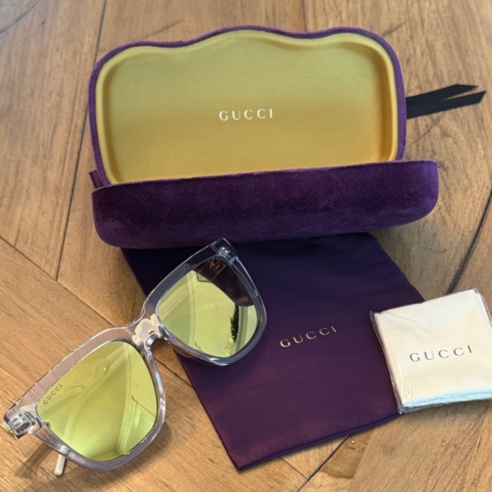 Gucci 56 Mm Rectangular Sunglasses - Authentic - image 1